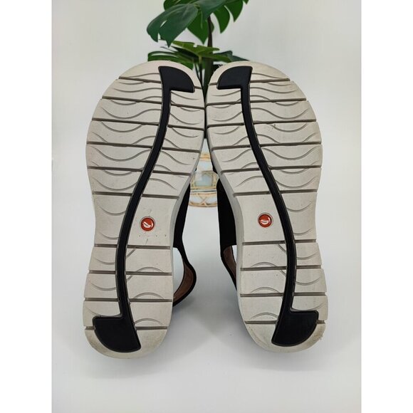 Clarks Women's Unstructured Cushion Strap Black Platform Sandals Size 7M US - Picture 7 of 9